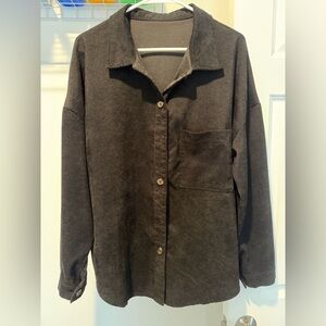 Women’s black button up shirt